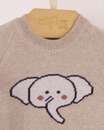Mostrar detalhes de BLUSA JACQUARD ELEFANTE MIGNON Imagem de BLUSA JACQUARD ELEFANTE MIGNON